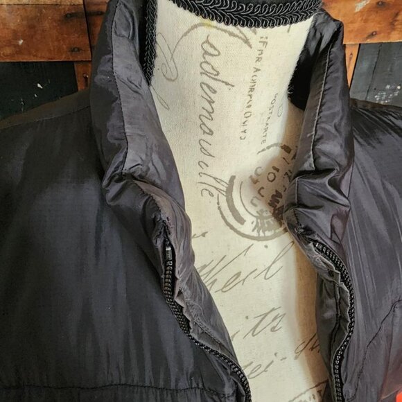 Vtg Eddie Bauer Puffer Vest Size Large Black Goose Down Insulated-Nice - Picture 3 of 6
